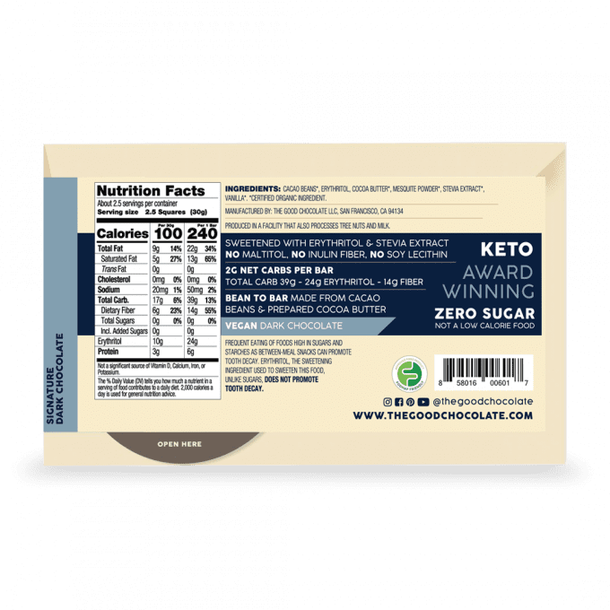 The Good Chocolate Signature Dark Chocolate Bar (70 g)