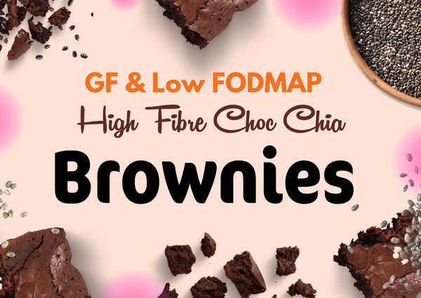 Quick N' Easy Gluten Free Low FODMAP High Fibre Egg Free Choc Chia Brownies