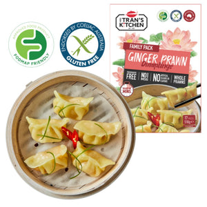 Mrs. Tran’s Kitchen Ginger Prawn Dumplings Gluten Free (510g) - FROZEN PRODUCT, VIC PICKUP