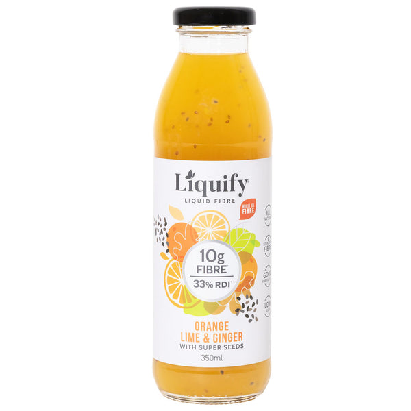 Liquify Drinks Prebiotic Low FODMAP Orange, Lime & Ginger (350ml)