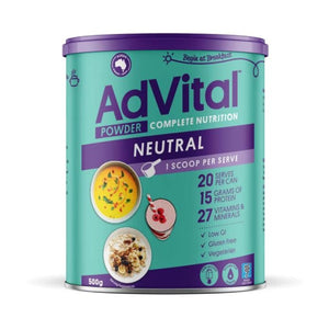 AdVital Nutritionally Complete Protein Powder - Neutral (500g)