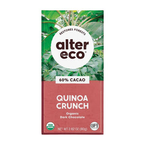 Alter Eco Organic Chocolate Deep Dark Quinoa Crunch (80g)