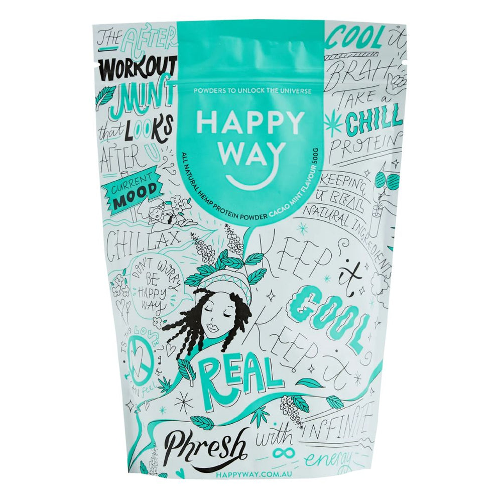 Happy Way Hemp Protein Powder Cacao Mint (500g)