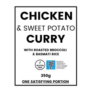 We Feed You Chicken & Sweet Potato Curry w Roasted Broccoli & Basmati Rice (350g) - FROZEN VIC PICKUP