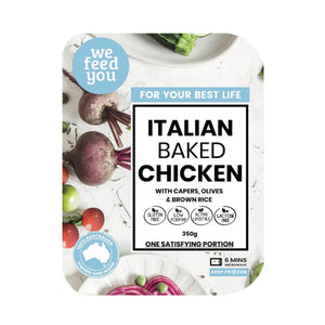 We Feed You Italian Baked Chicken w/ Capers, Olives & Brown Rice (350g) - FROZEN VIC PICKUP