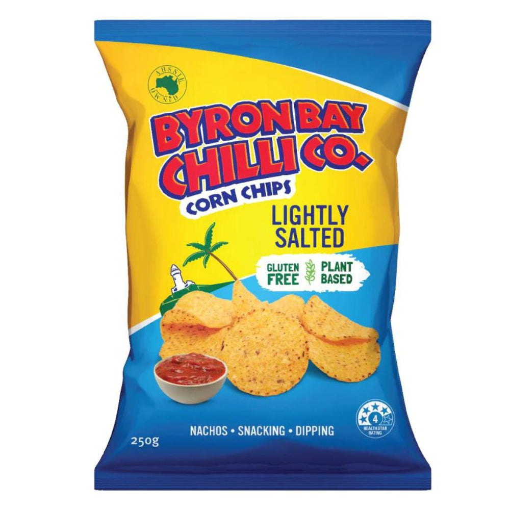 Byron Bay Chilli Corn Chips Lightly Salted (250g)
