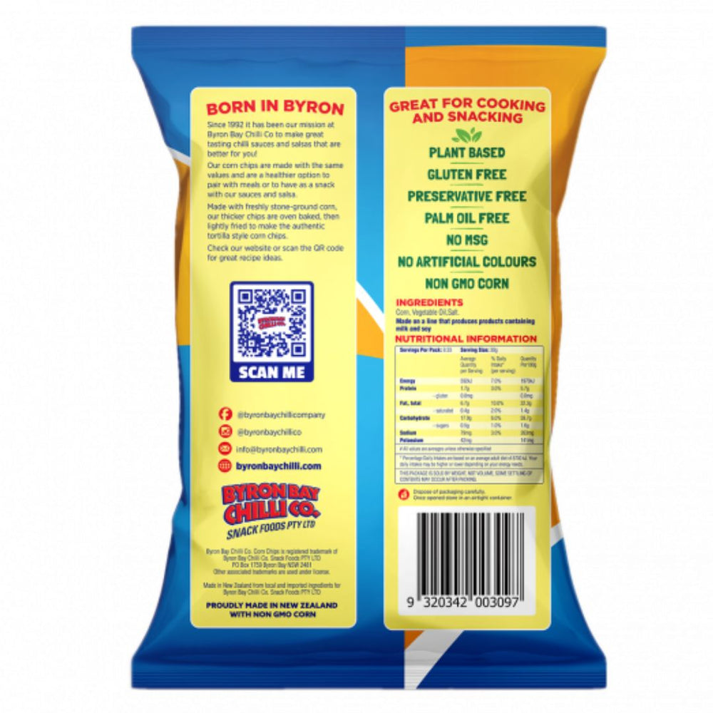 Byron Bay Chilli Corn Chips Lightly Salted (250g)