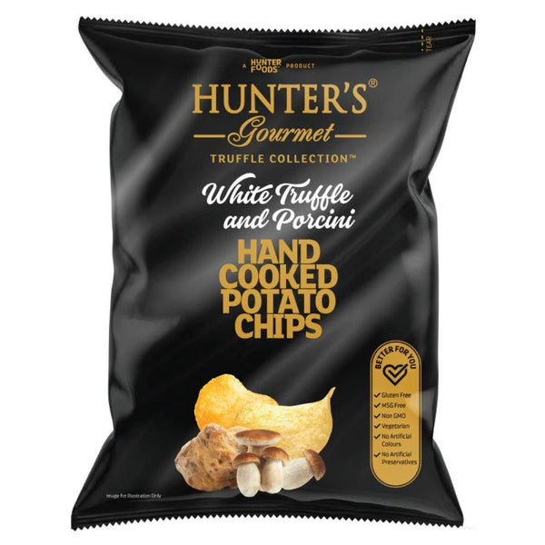 Hunter's Gourmet Hunter's Hand Cooked Potato Chips White Truffle and Porcini (125g)