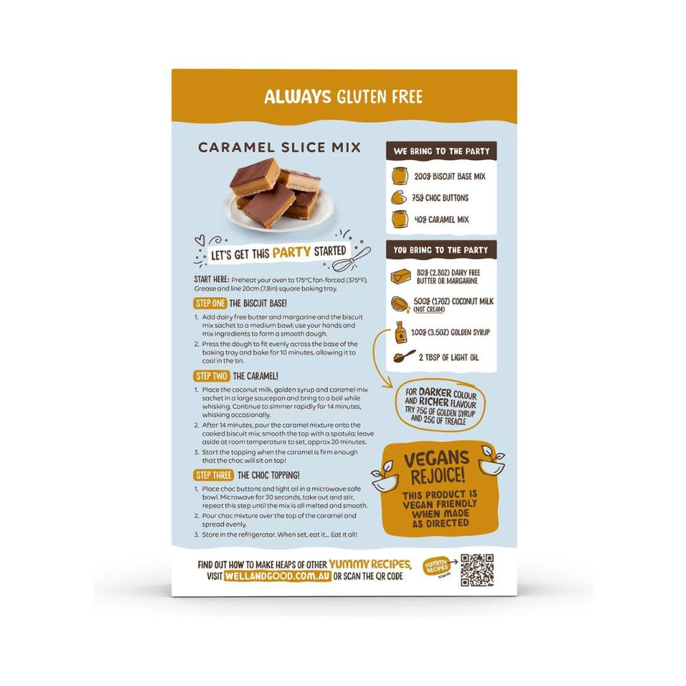 Well & Good Gluten Free Caramel Slice Mix (315g)