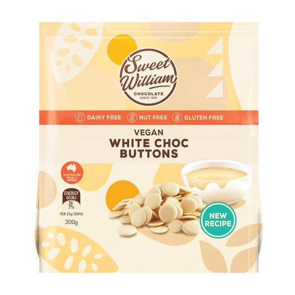 Sweet William White Choc Buttons (300g)  - NEW RECIPE!