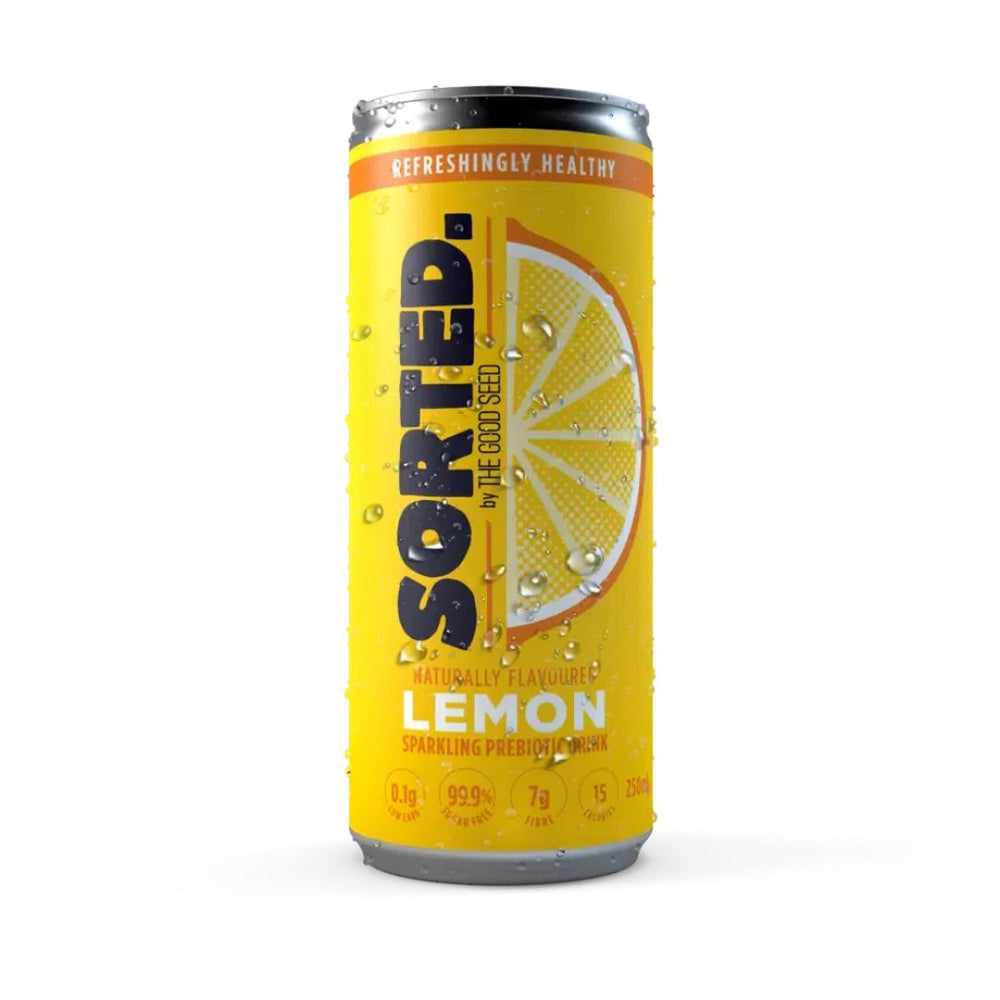 Sorted Sparkling Prebiotic Drink - Lemon (250ml) Food Online Australia ...
