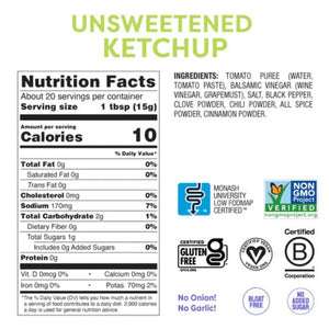 Fody Foods Low FODMAP Unsweetened Ketchup (303g)