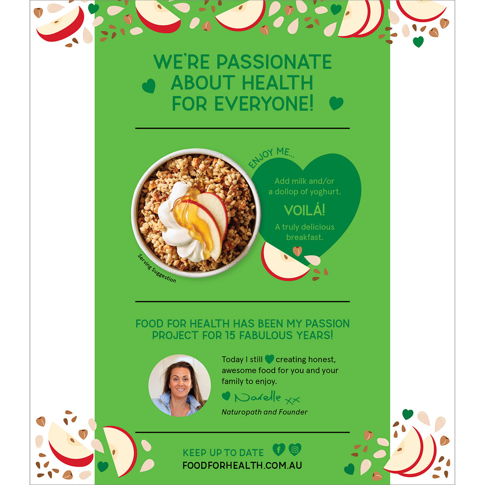 Food for Health Gluten Free Granola - Caramelised Apple Crumble (400g)