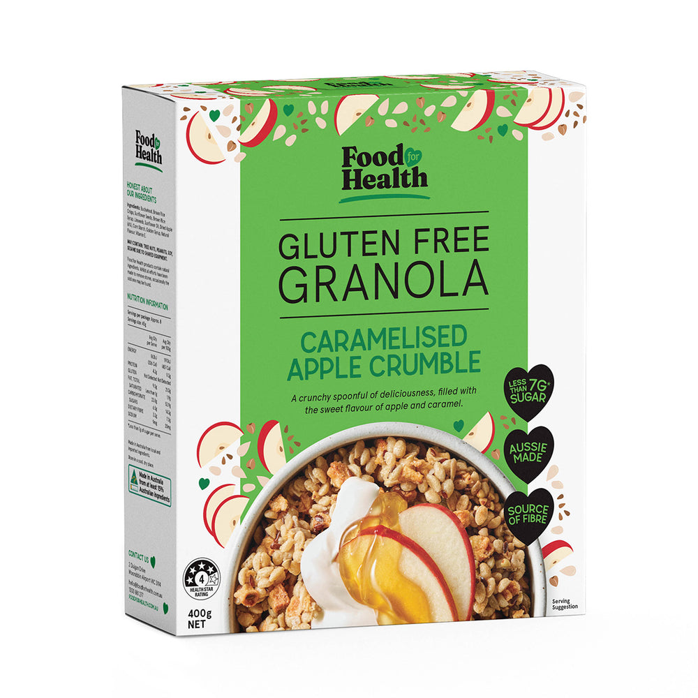 Food for Health Gluten Free Granola - Caramelised Apple Crumble (400g)