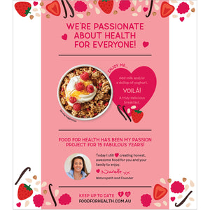 Food for Health Gluten Free Granola - Creamy Vanilla & Berries (400g)