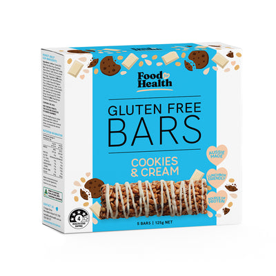 Food for Health Gluten Free Bar Cookies & Cream (5 x 25g)
