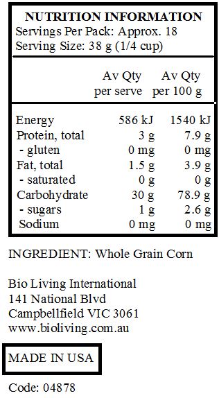 Bob's Red Mill Gluten Free Cornmeal (680g)