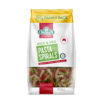 Orgran Rice & Vegetable Pasta Spirals (350g)