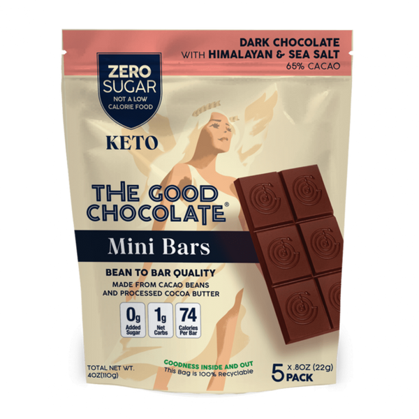 The Good Chocolate Himalayan & Sea Salt Chocolate Mini Bar 5 Pack (5x22g)