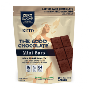The Good Chocolate Salted Almonds Chocolate Mini Bar 5 Pack (5x22g)