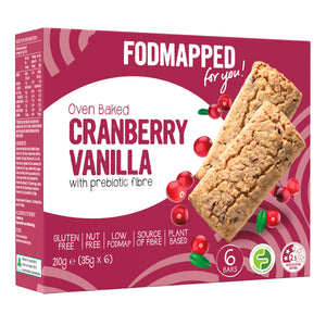 FODMAPPED For You Oven Cranberry Vanilla Bars (210g)
