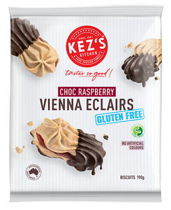 Kez's Kitchen Gluten Free Choc Raspberry Vienna Eclairs (190g)