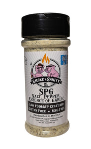 Smoke N' Sanity SPG - Salt, Pepper, Essence of Garlic Salt