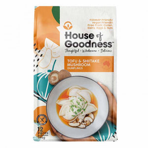 House of Goodness Tofu & Shiitake Mushroom Dumplings (285g) - FROZEN PRODUCT, VIC PICKUP ONLY