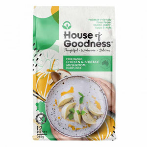 House of Goodness Chicken & Shiitake Mushroom Dumplings (285g) - FROZEN PRODUCT, VIC PICKUP ONLY