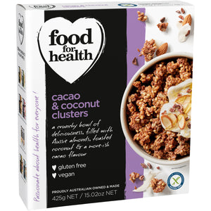 Food for Health Cacao & Coconut Clusters (425g)