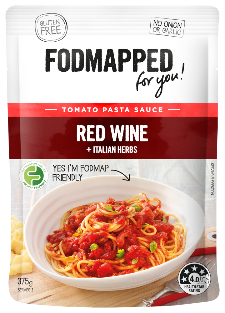 FODMAPPED For You Red Wine & Italian Herbs Tomato Pasta Sauce (375g)