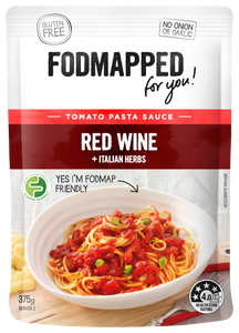 FODMAPPED For You Red Wine & Italian Herbs Tomato Pasta Sauce (375g)