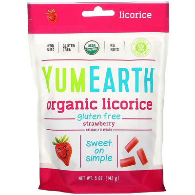 Yum Earth Organic Gluten Free Strawberry Licorice (142g)