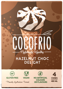 Cocofrio Choc Hazelnut Delight Cone (4 Cones, 500g) - FROZEN PRODUCT, VIC PICKUP ONLY