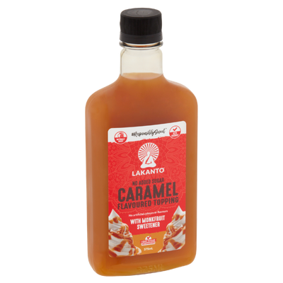LAKANTO Caramel Topping with Monkfruit Sweetener (375ml) 