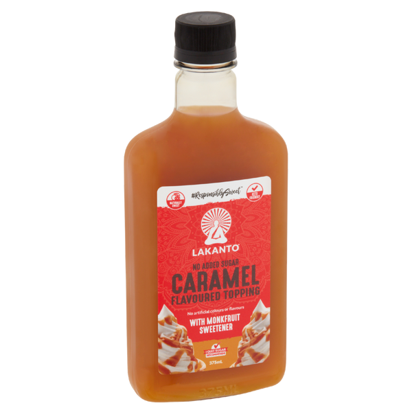 LAKANTO Caramel Topping with Monkfruit Sweetener (375ml) 