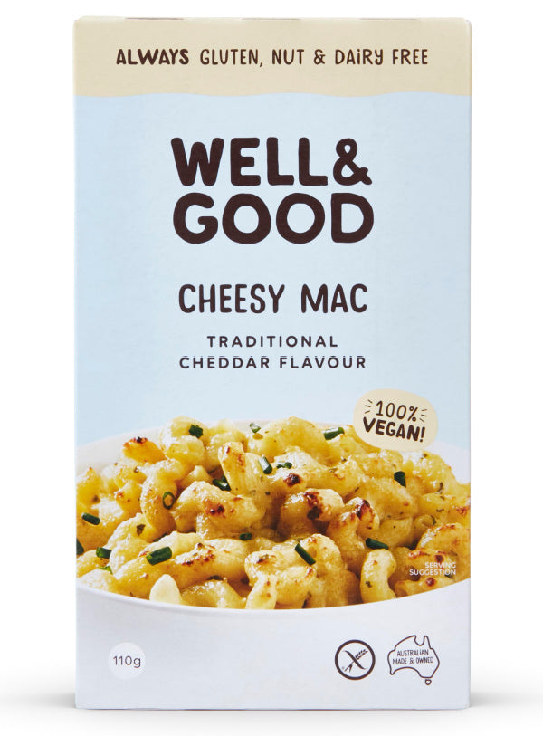 Well & Good Vegan Cheesy Mac - Traditional Cheddar Flavour (110g)