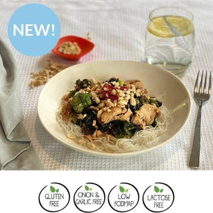 We Feed You Chicken & Green Vegetables w/ Rice Noodles & Peanuts (350g)  - FROZEN PRODUCT PICKUP ONLY