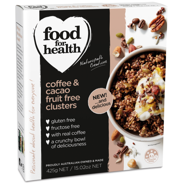 Food for Health Coffee & Cacao Fruit Free Clusters (425g)