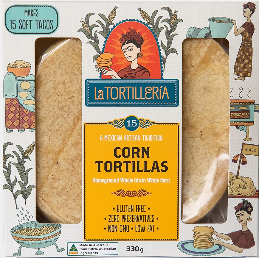 La Tortilleria Corn Tortillas – Soft Tacos (15 Pack)