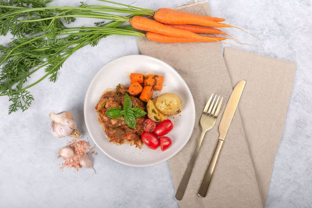 We Feed You Fish in Tomato, Basil & Green Olive Sauce w/ Roast Potatoes - FROZEN PRODUCT - DELIVERY ONLY