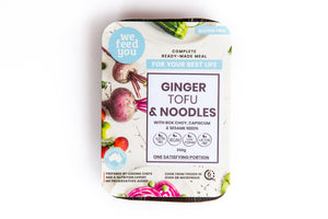 We Feed You Ginger Tofu w/ Red Capsicum, Bok Choy & Vermicelli Noodles (350g) - FROZEN PRODUCT - DELIVERY ONLY