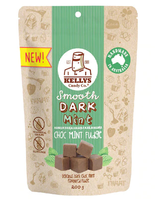 Kellys Candy Co Pouch Choc Mint Fudge (200g)