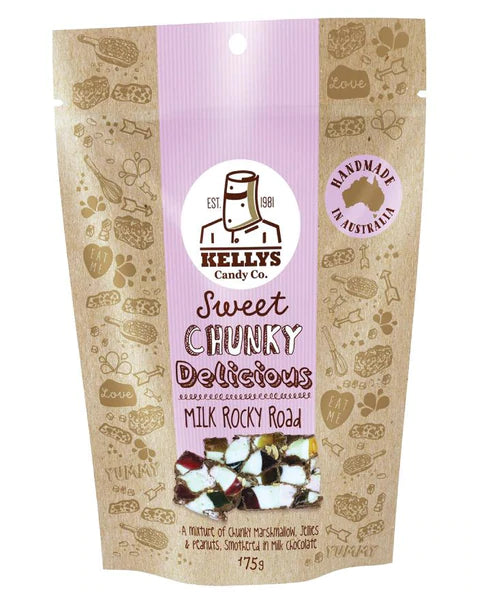 Kellys Candy Co Pouch Milk Rocky Road (175g)