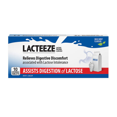 Lacteeze Chewable (Mild Mint Flavour) 10 Tablets