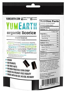 Yum Earth Organic Gluten Free Black Licorice (142g)