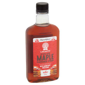 LAKANTO Maple Flavoured Syrup with Monkfruit Sweetener (375ml) 
