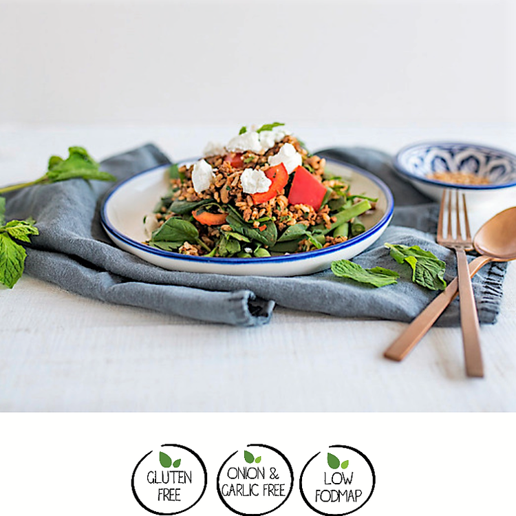 We Feed You Middle Eastern Beef with Goats Cheese, Veggies & Rice - FROZEN PRODUCT - DELIVERY ONLY