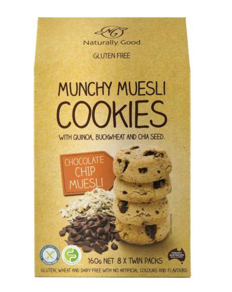 Naturally Good Munchy Muesli Cookies Chocolate Chip (160g)