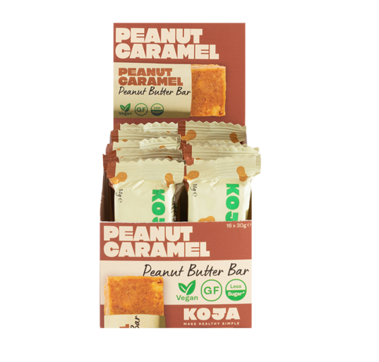 KOJA Peanut Caramel Peanut Butter Bar (16 x 30g)